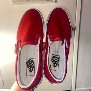 Red Vans Size 6W